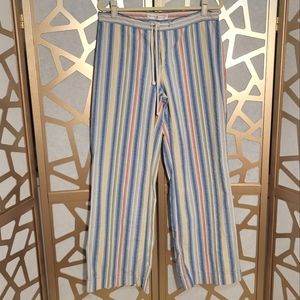 TOMMY HILFIGER Cotton Stripe Wide Leg Pants